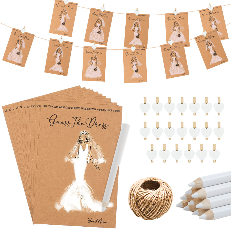 Party Games Bridal Shower - 10/20 세트 추측 웨딩 드레스 게임