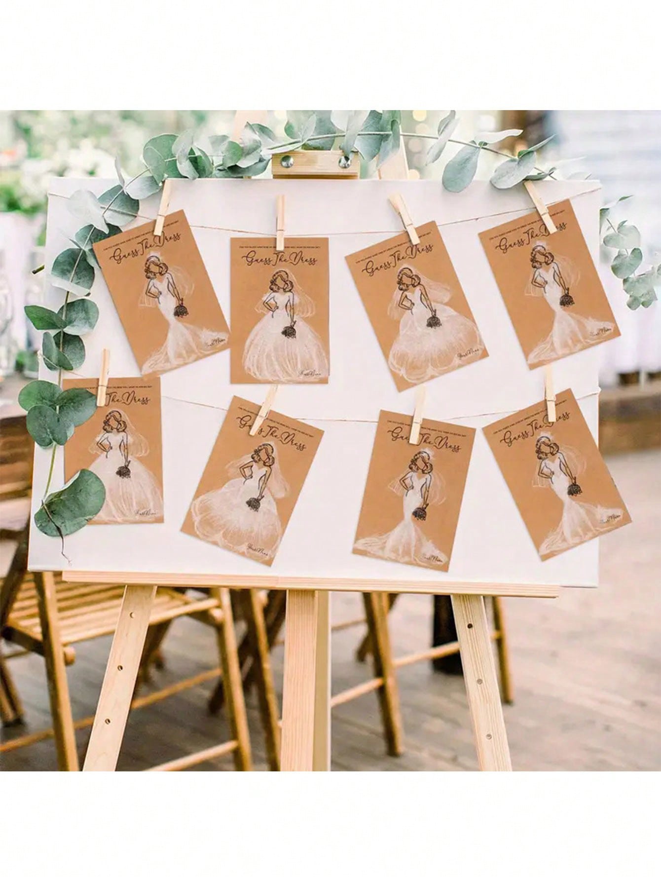 Party Games Bridal Shower - 20/40pcs 드레스 추측 신부 샤워 게임