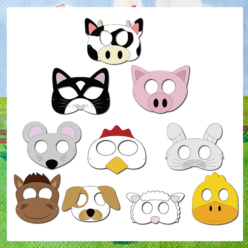 Party Games No Supplies - 10PCS 농장 테마 만화 동물 창의적인