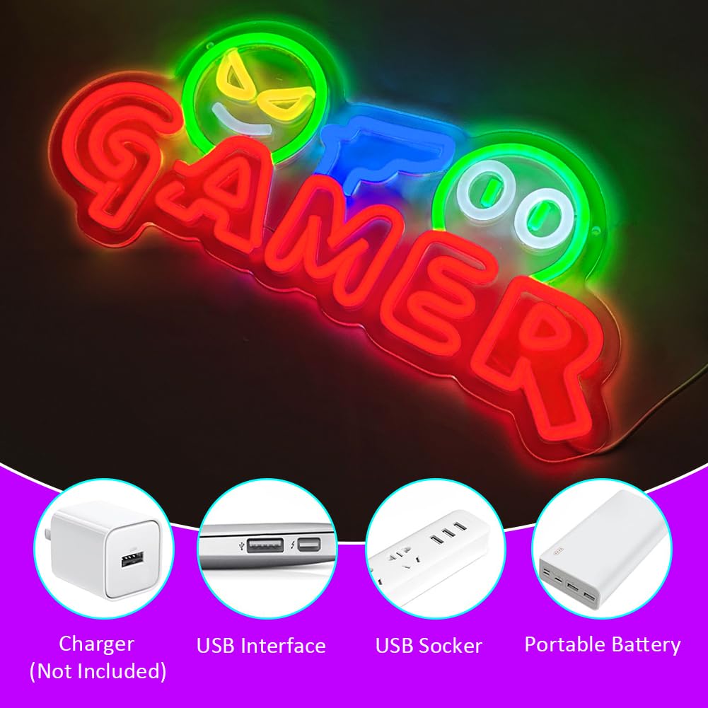 게이머 네온사인 LED 벽등 맞춤형 다채로운 게임 네온 - Party Games Christmas 리뷰 및 가격