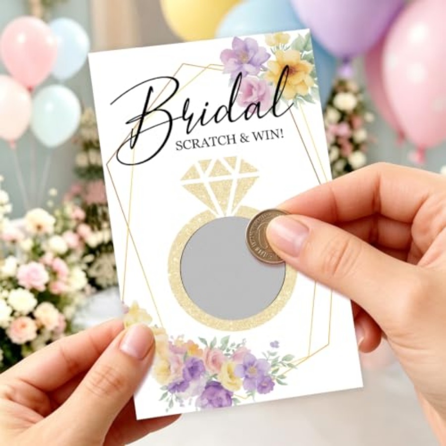골든 링 브라이덜 샤워 스크래치 게임, 약혼 파티 선물 - Party Games Bridal Shower 리뷰 및 가격