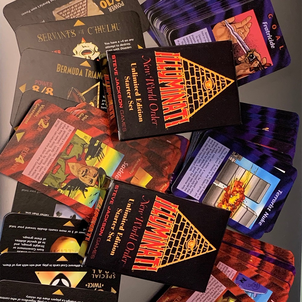 영어 버전 110pcs Illuminati 1995 E - Party Games Console 리뷰 및 가격