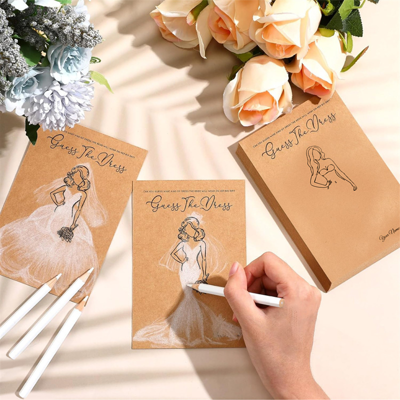 20개의 추측 드레스 게임 카드와 연필, 재미있는 신부 - Party Games Bridal Shower 리뷰 및 가격