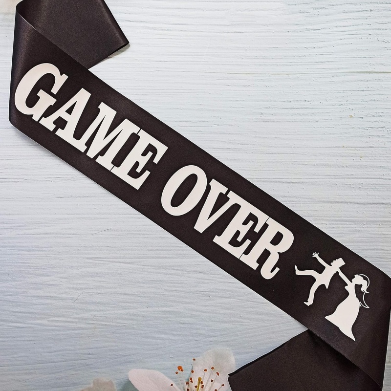 게임오버 총각파티 신랑 띠, 블랙앤화이트 브라이덜샤워  - Party Games Bridal Shower 리뷰 및 가격
