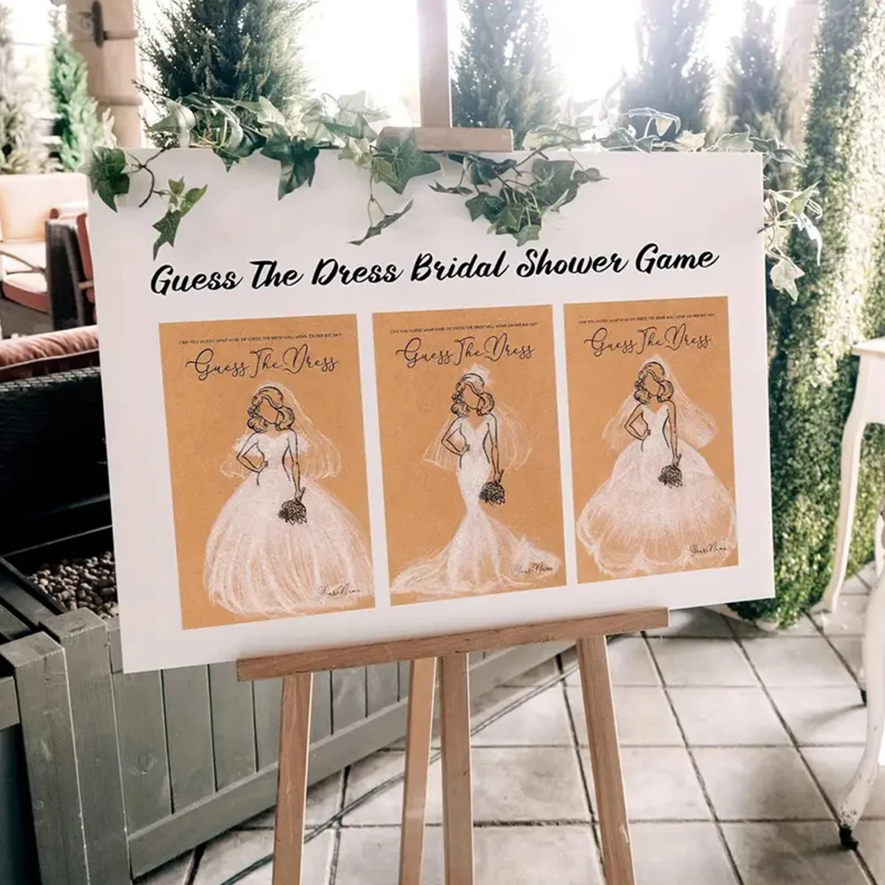 런토 10세트 재미있는 드레스 추측 게임 카드와 연필, - Party Games Bridal Shower 리뷰 및 가격